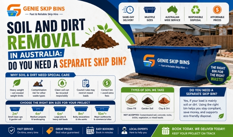 Soil and Dirt Removal in Australia: Do You Need a Separate Skip Bin?